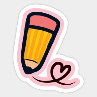 Pencil love Sticker